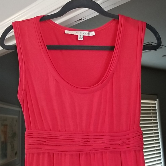 Coral Max Studio Maxi Dress floor length soft flowy cotton blend - Picture 2 of 6